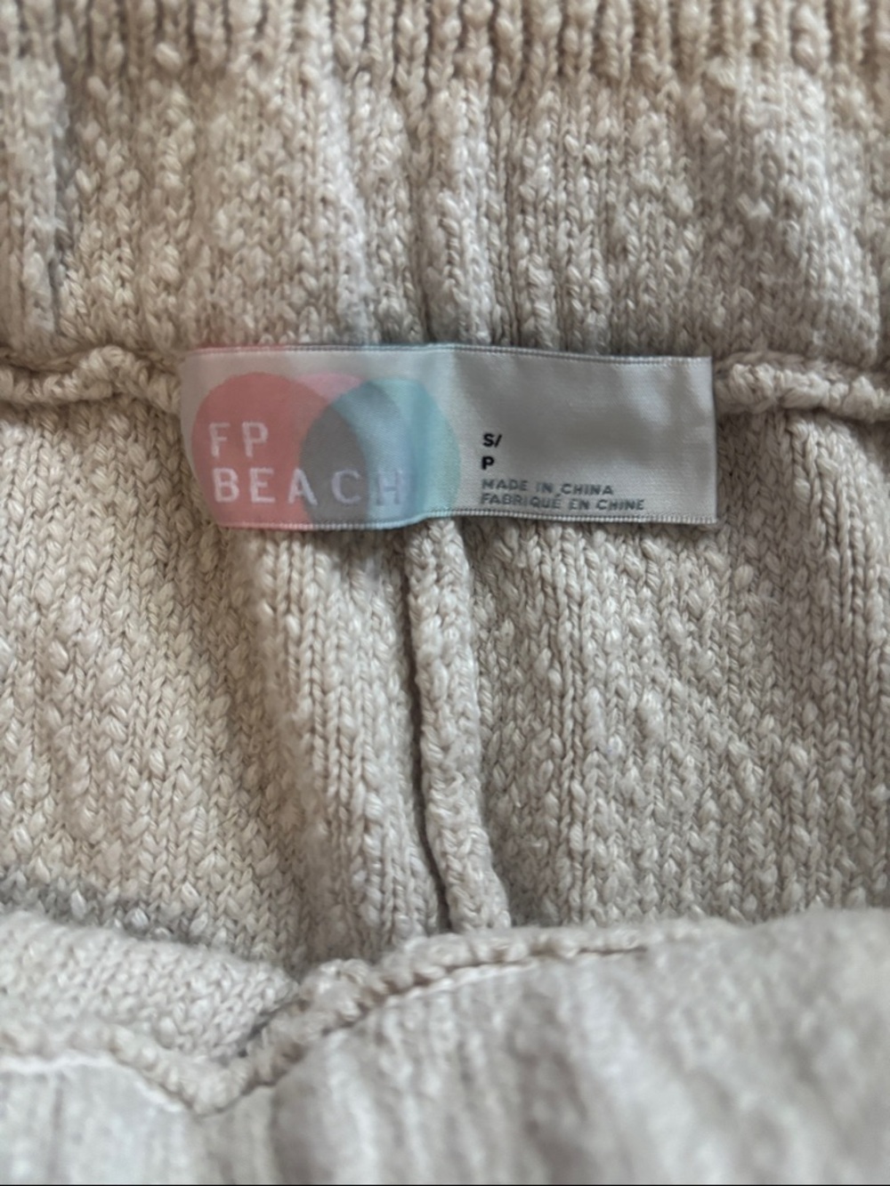 Free People Beach Cream Textured Knit Flare Pants - Picture 3 of 9